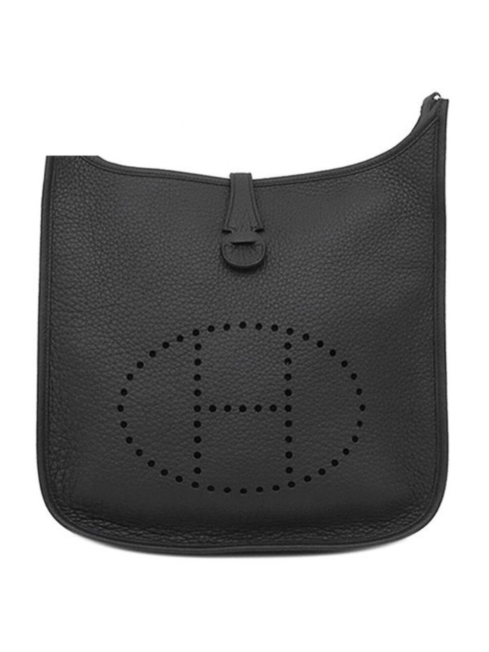 Hermes Shoulder Bag PM Taurillon Clemence Black Silver Evelyne